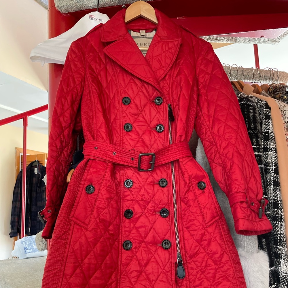 Burberry quilted trench coat with belt - Picture 5 of 16